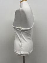 Button One-Shoulder Ribbed Vest