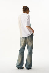 Colorblock Panel Embroidered Tee