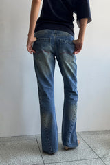 26SS★ TWISTED BOOTS CUT DENIM JEANS