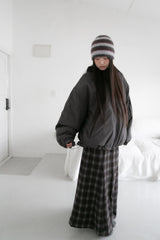 fluffy stripe color beanie(4colors)