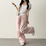 Tive Parasuit Shirring Rustle String Wide Pants