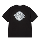 25SS ADLV サターンロゴ半袖Tシャツ ブラック
