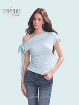 Muse Ribbon One Shoulder Top