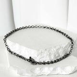 SS-6mm BOLD O chain necklace_dark silver