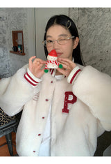 wool quilting base ball jumper jacket