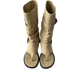 tinzy matte two-buckle thong boots