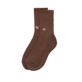 25SS SMALL SYMBOL LOGO POINT SOCKS BROWN