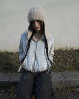 flower hood zip-up