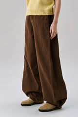 Balloon Pintuck Pants [Brown]
