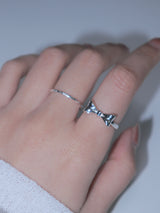 925silver グロッシーリボンシルバーリング