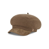 VA Stud Wool Combo Newsboy Cap / Camel