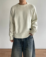 Number Patch Round Knit