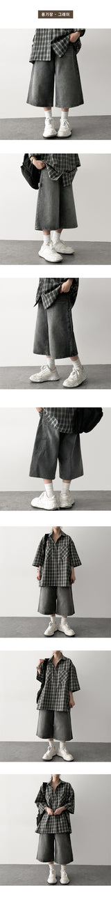 Mita Carpenter Bermuda Denim Shorts