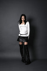 アンジップドロゴTシャツ #ホワイト