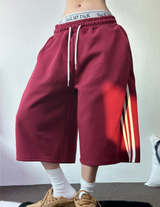 SIDE PINTUCK TRACK BALLOON BERMUDA PANTS ❤🤎🖤🩶🩷6COLOR