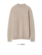 Washable Hacci Half Turtleneck Knit (7 Colors, L / XL)