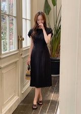 Opil Balloon Sleeve Linen Long One Piece