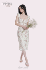 アンティーク フローラル パフューム スカート 2点セット (blouse+skirt set)