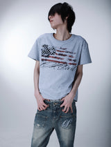 SEXXDEVIL "DESIRE" フラッグ プリント Tシャツ