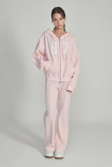 87 Waffle Track Pants, Pink