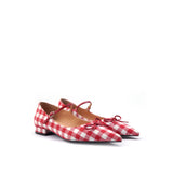 Colorful Bridge | Holiday Plaid Pointed Sweet Mary Jane Shoes Women's Bow Flat Shoes