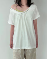 Shell Button Openneck Tee (3colors)