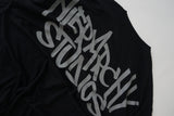 Hierarchy Studios - Graffiti Wide Logo Oversized T-Shirt Black