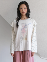 ドリームフラワーベースTシャツ ブルー