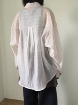 Odd see-through overfit shirt (3color)