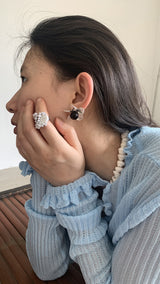 Pearl point open ring