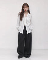 (UNISEX) Airy Lace Net Shirt