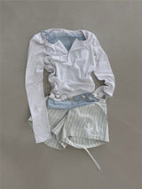 Lace Cami Top (Tumble, Bio-Washed) 3sizes - Powder blue