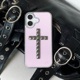 [MADE]pink stud cross case