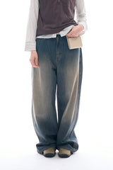Life deep wide denim pants