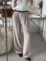 Fates Two-Pintuck Wide Slacks