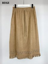 SUEDE PUNCHING SKIRT (3C)