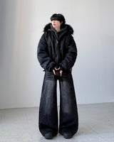 Veil Crack Wide Denim