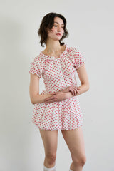 MINI HEART TWO WAY BLOUSE / WHITE
