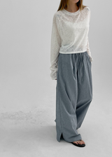 [MADE] Bessian Summer Knit Feel Crop Long Sleeve T-shirt