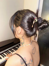 ブラックゴスムーンオーナメンタルヘアピン