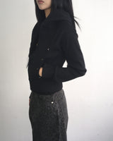Stud slim hood jumper