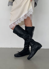 RIBBON FLAT BOOTS