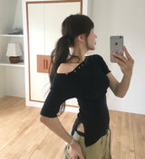 マイルドローライズコットンワイドパンツ