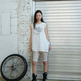 メッシュネットスリーブレス white