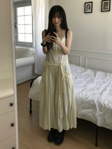 Pintuck Long Dress (2 colors)