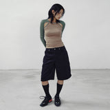 ピーナッツワッフルホールスリーブTシャツ
