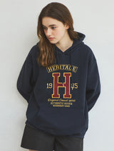 ヘリテージ オーバーフィット フード付きスウェットシャツ_Navy