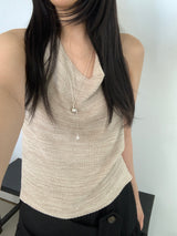 Defnit Draped Knit Tank Top