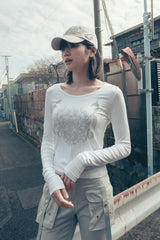 Ornament printed top (White)