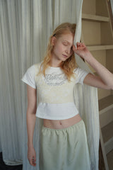 Layered bustier top_lace